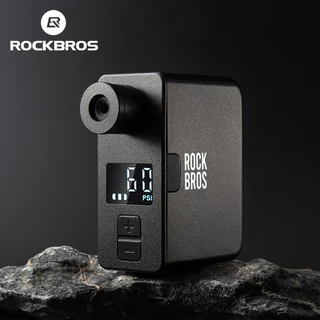 Bomba De Ar Elétrica ROCKBROS 120PSI Display Digital De Pressão Ajustável Bicicleta De Longa Duração Equipamento De Ciclismo Com