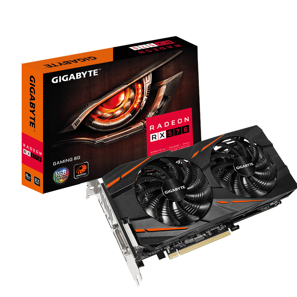 USADO: Placa de Vídeo Gigabyte AMD Radeon RX570 Gaming 8G, GDDR5, REV 1.0 - GV-RX570GAMING-8GD