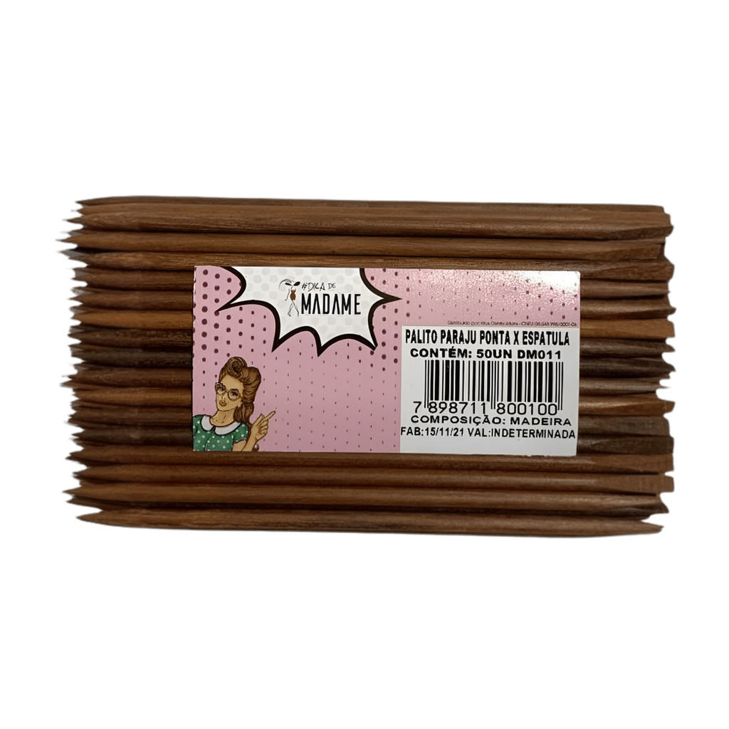 Palito Paraju PontaxEspátula com 50un | Shopee Brasil