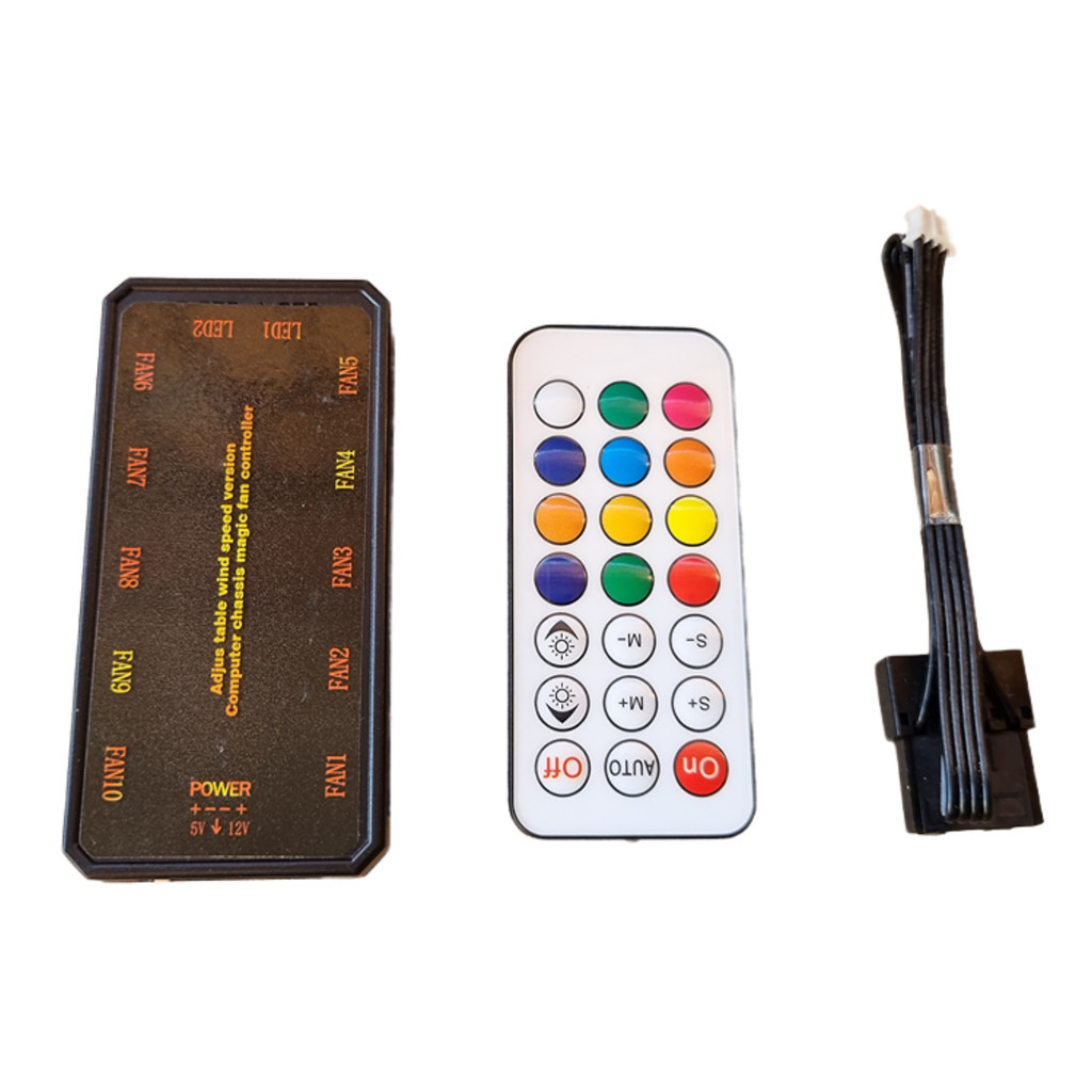 Controladora Controle Remoto Cooler Fan Led Rgb 6 Pinos