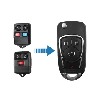 Chave Canivete Ford Controle Alarme Fiesta Ka Ecosport 3 e 4 Botões