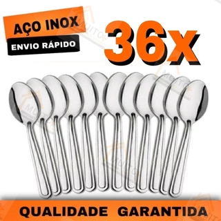 Jogo de Talheres 36 Colheres de Mesa Restaurante Cozinha Talher Jantar Bar Buffet