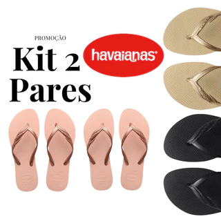 Kit com 2 Chinelos Havaianas Fantasia Cores Variadas Feminino Masculino Unisex Original Nota Fiscal