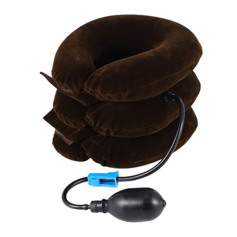 Colar Tração Cervical Almofada Inflável Para Encher Portátil Massagem