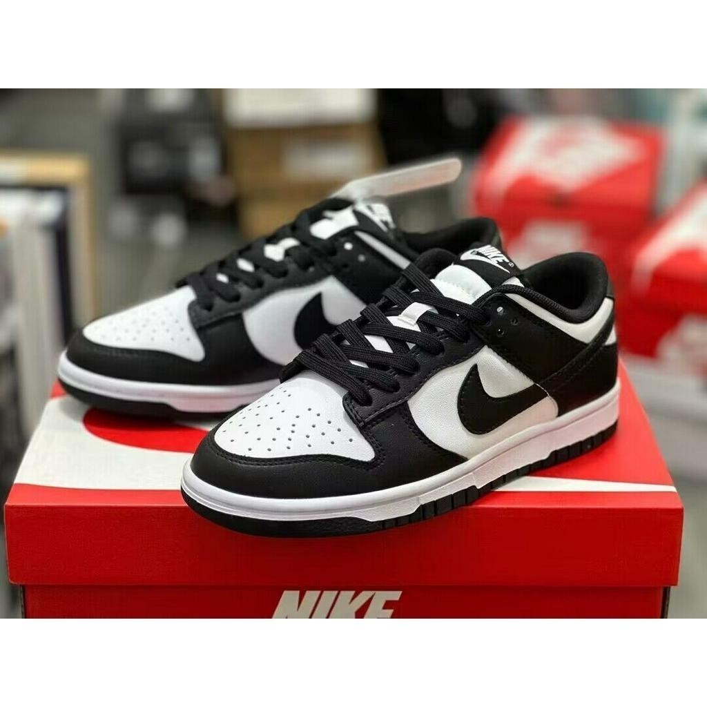 Pronto para estocar | NK Dunk baixo retrô panda sapatos pretos Skate DD1391-100 36-47, 5