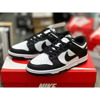 Pronto para estocar | NK Dunk baixo retrô panda sapatos pretos Skate DD1391-100 36-47, 5