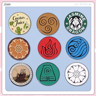 2024 Novo Avatar Redondo O Último Broche De Alfinete Airbender Cartoon Anime Metal Lapela Para Decoração De Mochila Jóias