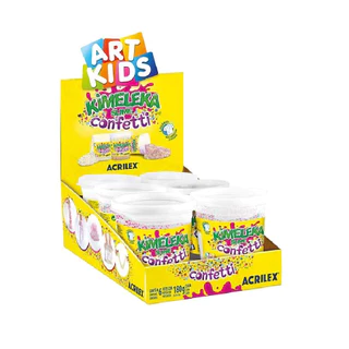 KIMELEKA CONFETTI CAIXA 6 POTES X 180 GRAMAS- ACRILEX SLIME