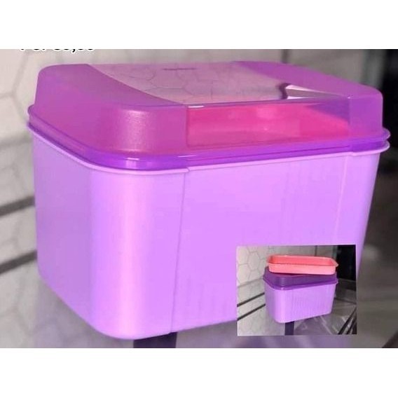 Tupperware Visual Box com Bandeja 4,5 Litros Lilas | Shopee Brasil