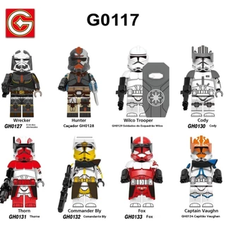 Compatível com Lego Science Fiction Movie Minifigures Star Wars Comandante Cody Blair Building Block Doll Series Decorações Mini Modelo Presente de brinquedo