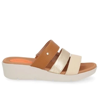 Tamanco Anabela Usaflex Couro Super Leve AL4302 em Oferta na Shopee