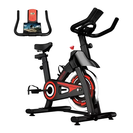 Bicicleta Spinning Ergométrica Inércia 13kgs Com App de Holograma de cidades para pedalar com amigos *Medidor Cardiaco