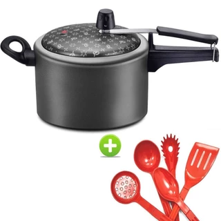 Panela de Pressão 3,0L Antiaderente Panelux e Conjunto de Utensílios Vermelho 5 Peças em Oferta na Shopee