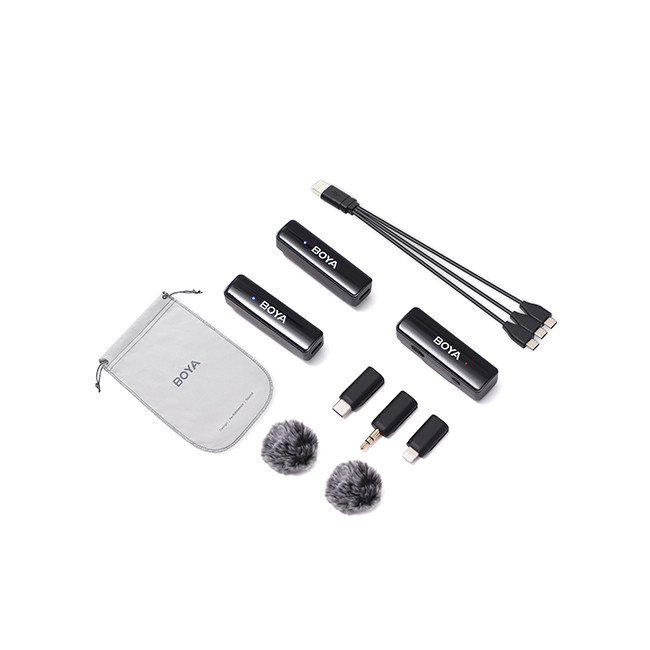 MICROFONE SEM FIO BOYA BOYALINK A2 SISTEMA WIRELESS DUAL | Shopee