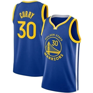 Camisa Azul De Basquetebol Para Homens Nome Personalizado E Caril De Guerreiros Numéricos