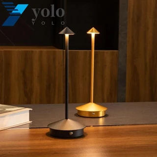 Lâmpada De Mesa YOLO , Luz Nocturna Portátil Sem Fio LED , Sensor De Toque De Alumínio Recarregável Cama Criativa Bar Hotel