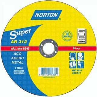 Disco de corte para metal 16" x 3/16" x 1" - AR312 - Norton