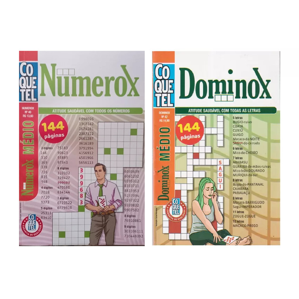 Kit Livros Coquetel Dominox Numerox 144 Páginas Cada | Shopee Brasil