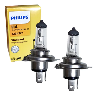 Par Lampada Farol H4 12342 12V 60/55 W Moto e Carro