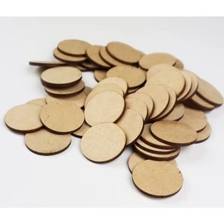 1.5 Kg Aprox.900 Mini Bolachas Para Acabamentos em Artesanato em Mdf 3cm de Circunfência
