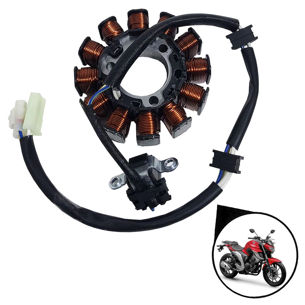 Estator Alternador Gerador Energia Magneto Yamaha Fazer 250 Xtz 250 Lander Tenere 250 2016 2017 2018 2019 2020 2021 2022 Modelo Original