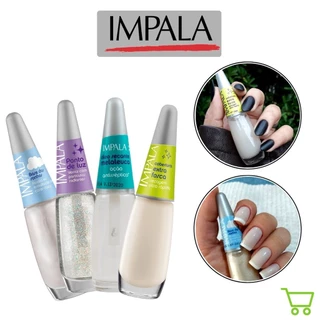 Kit 4 Esmaltes Impala Base Dos Sonhos Verniz Ponto De luz Base Extra Fosca Óleo De Melaleuca Ação Antisséptica