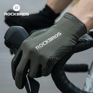 Luvas De Ciclismo De Verão ROCKBROS MTB Respiráveis Estrada Sem Deslizamento Motociclismo Com Tela Sensível Ao Toque De Mola