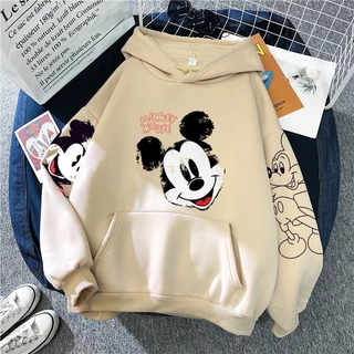 Moletom Canguru Unissex Estampado Mickey Mouse Folgado