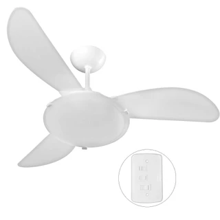 Ventilador de teto 3 pás 3 velocidades branco - Sunny - Ventisol