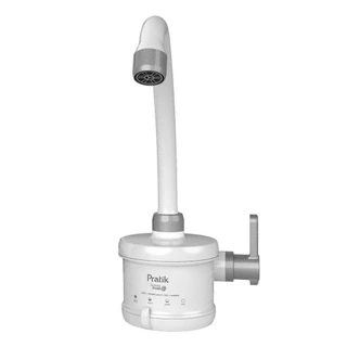 Torneira Elétrica Pratik 4 Temperaturas Branca/Cromada 4800W em Oferta na Shopee
