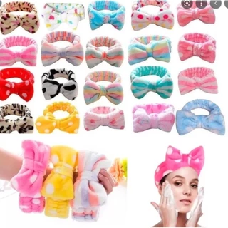 Desconto de estilo aleatório Faixa de Laço Maquiagem Makeup Tiara Cabelo Rosto Limpo faixa para maquiagem-inlisa ana