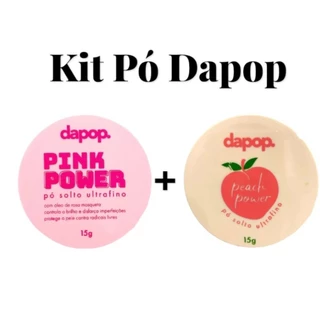 Kit Pó Facial Solto Ultrafino Pink Power + Peach Power Dapop