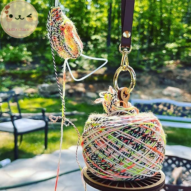 Suporte De Fios Madeira Ferramentas De Tricotar Acessórios De Crochê Costura Diy Bobina De Rosca Com Pulseira Bobinador De Bolas De Lã Pt