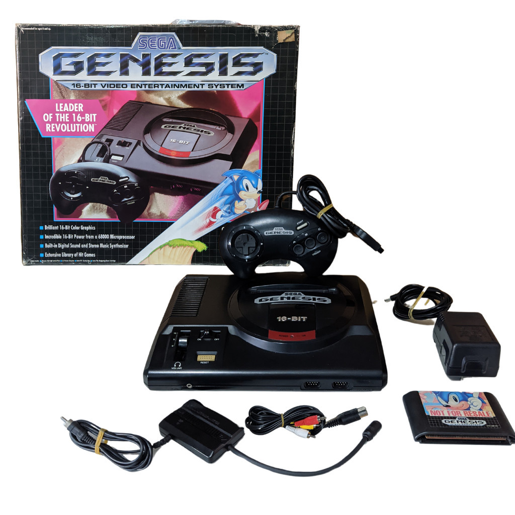 console sega genesis mega drive na caixa com sonic | Shopee Brasil