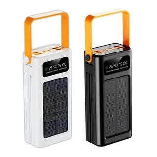 Carregamento solar com cabo, banco de energia portátil de grande capacidade, 50000mAh alex