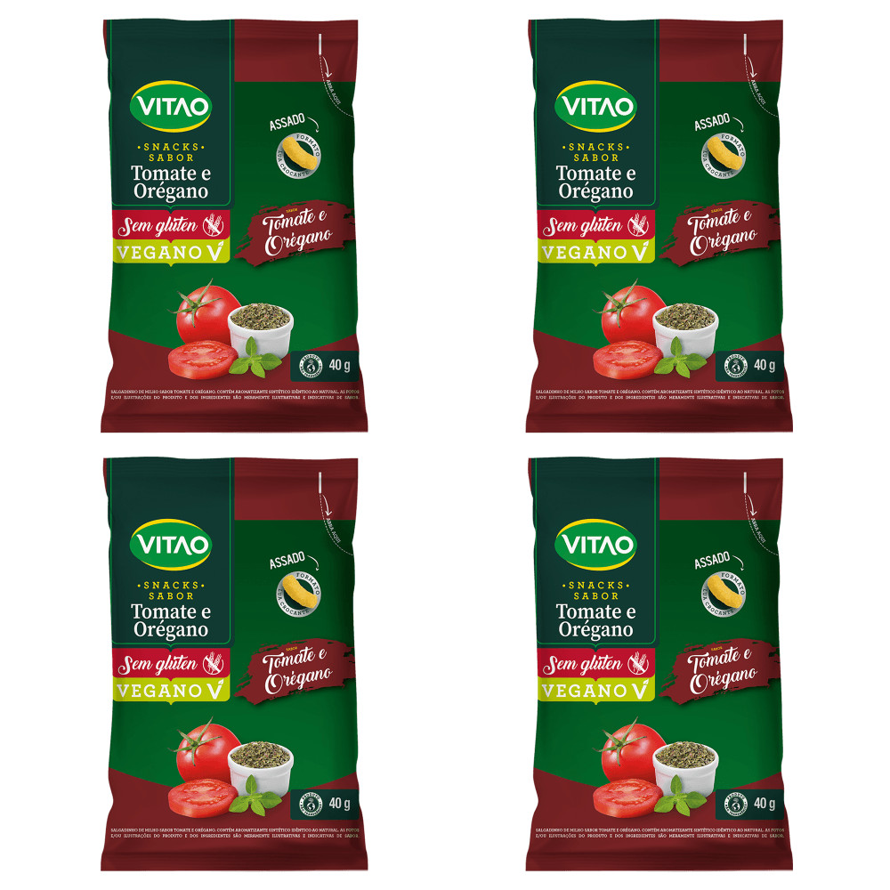 KIT 12 UN SNACK INTEGRAL TOMATE E OREGANO 40g | Shopee Brasil