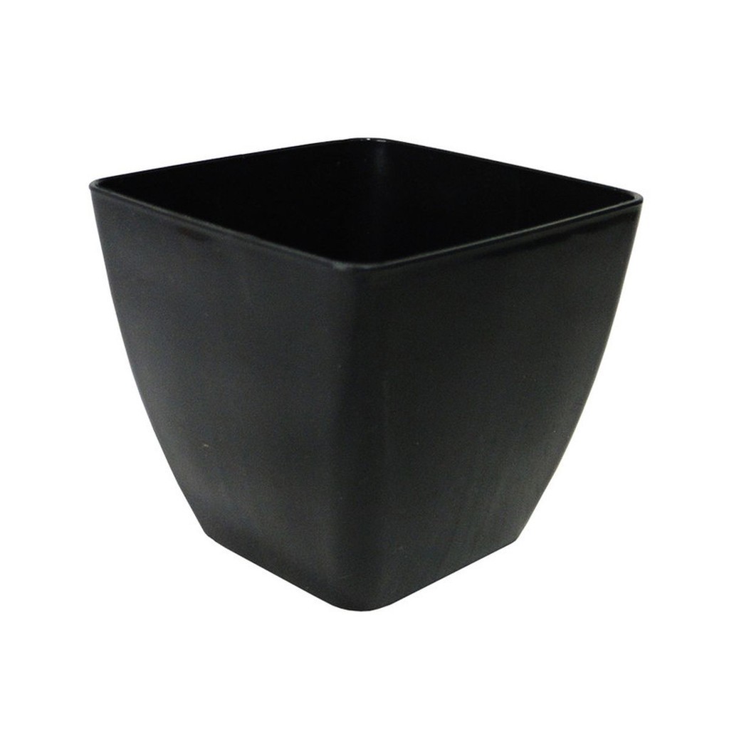 VASO QUADRADO PRETO 750ML 10,5X9,5CM DE PLASTICO 2765 ERCA PLAST