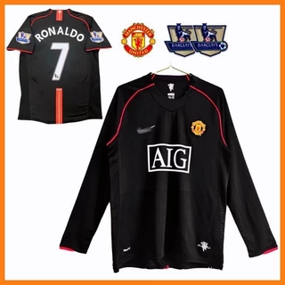 07/08 Manchester United Retro manga comprida camisa curta equipe 2007/2008 No. 7 Ronaldo CBKS GWBJ