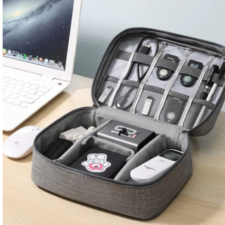 Bolsa de armazenamento multifuncional para relógios, fones de ouvido, carregadores, cabos e recibos, com dupla camada e proteção contra poeira alice bijou