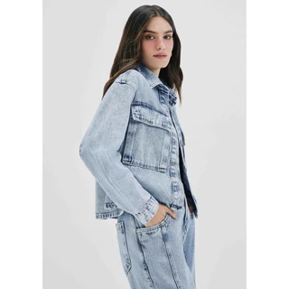 Camisa Jeans Feminina Manga Longa Hering + Nv