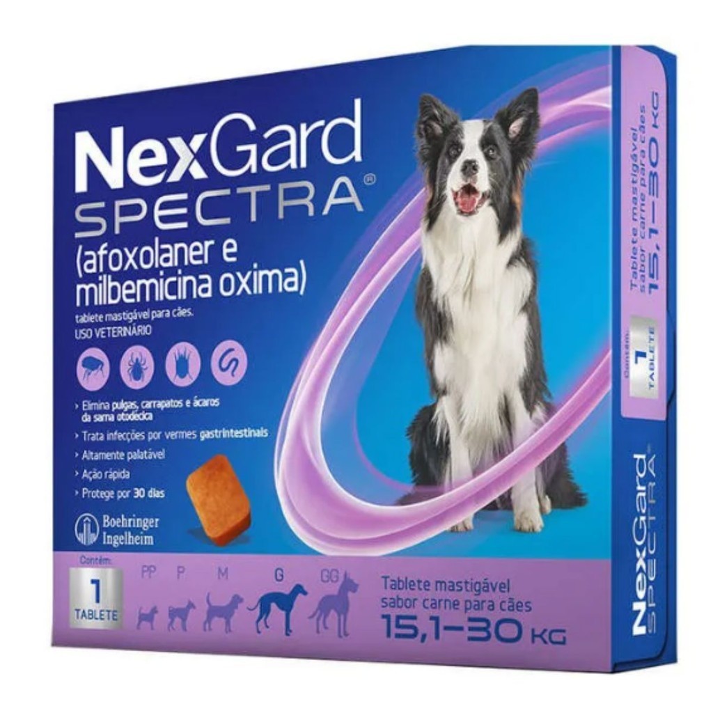 NEXGARD SPECTRA 15,1 A 30KG - 3 TABLETES | Shopee Brasil