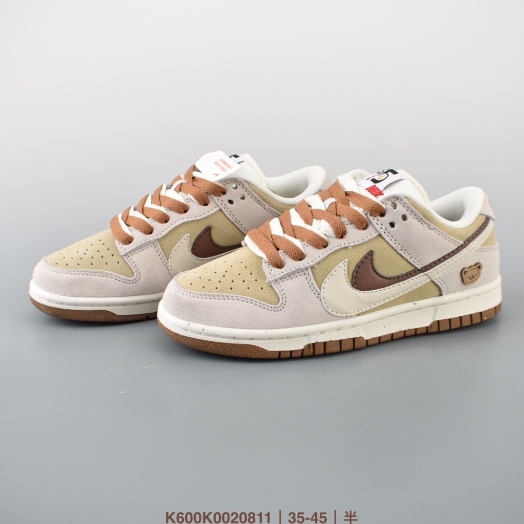 Nike Dunk SB Baixa Sombra Bege Marrom Low-Top Casual Sneakers