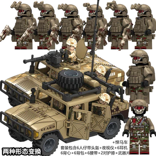Brinquedos Compatíveis com Lego Guerreiro Montagem da Polícia Militar Minifiguras das Forças Especiais do Exército Militar K183 Blocos de Neve 4.27