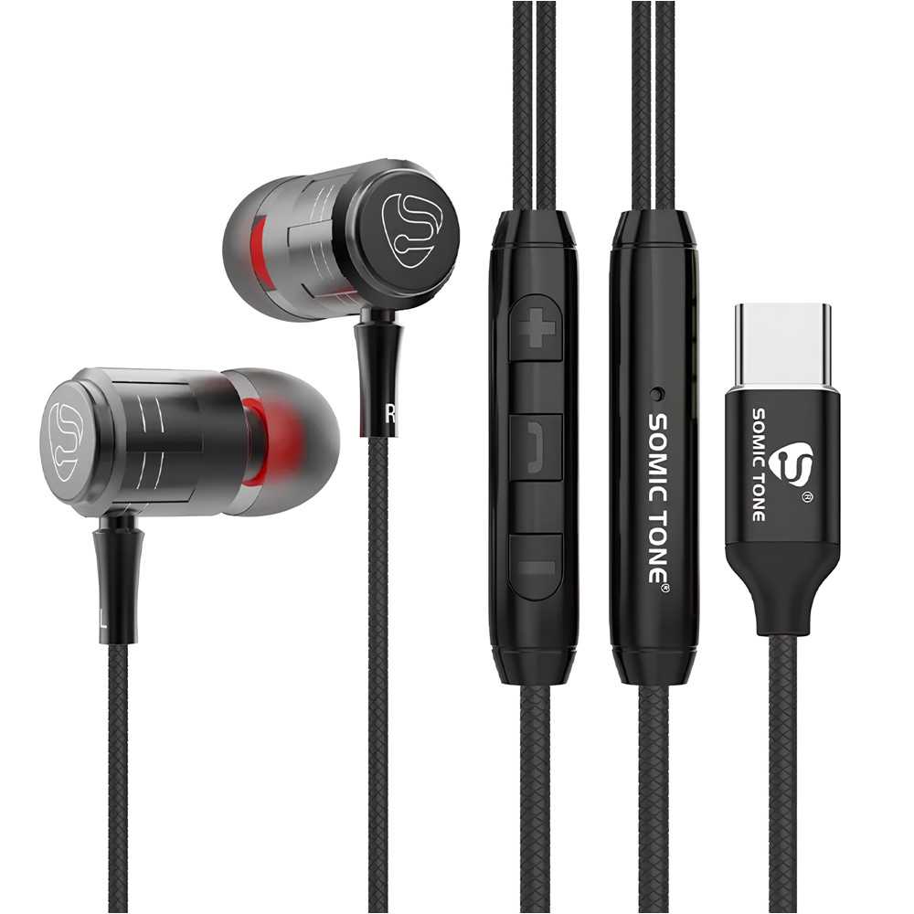 Fone De Ouvido Usb-c Microfone Volume Som Qualidade