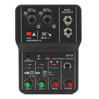 Mesa De Som Teyun Q-12 Interface De Audio Usb Pc 2 Canais