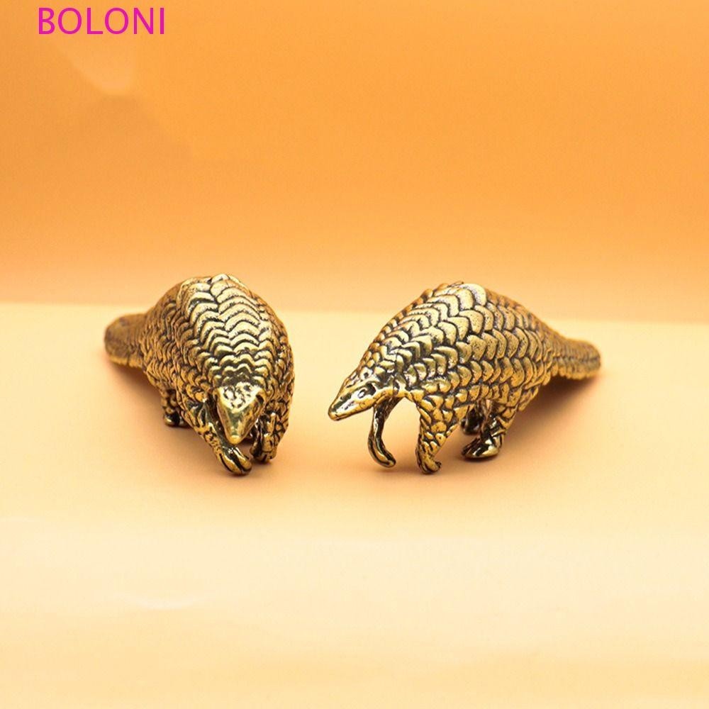 BOLONI Pangolin Escultura , De Simulação Antiga De Latão , Mini Sólido Engraçado Mesa De Ornamentos De