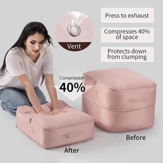 Cubo De Embalagem De Compressão À Prova De Poeira Dobrável Saco De Armazenamento Comprimido Grande Capacidade Umidade