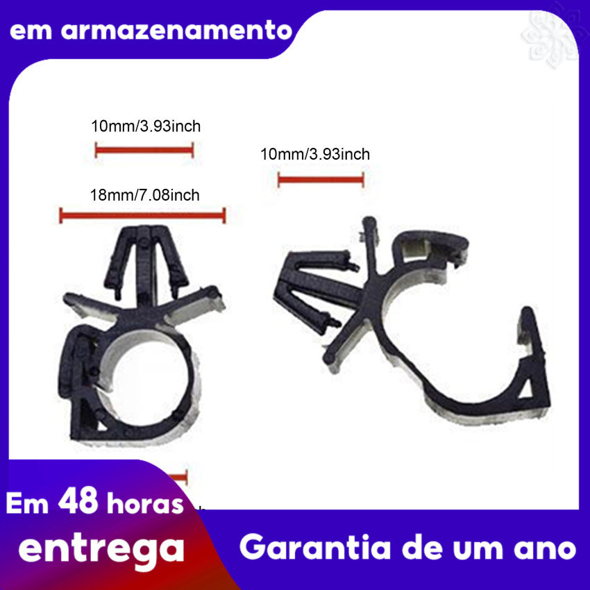 10x Fixador De Fiação Do Chicote Carro Rota Retentor Fixo Clip De Tubo Corrugado Abraçadeira De Cabo De Óleo Linha De Viga De