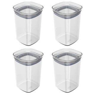 4x Porta Temperos Pote 1L Organizador OU Block Hermético