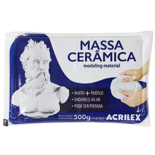 MASSA CERÂMICA PRA MODELAGEM 500 GRAMAS - ACRILEX